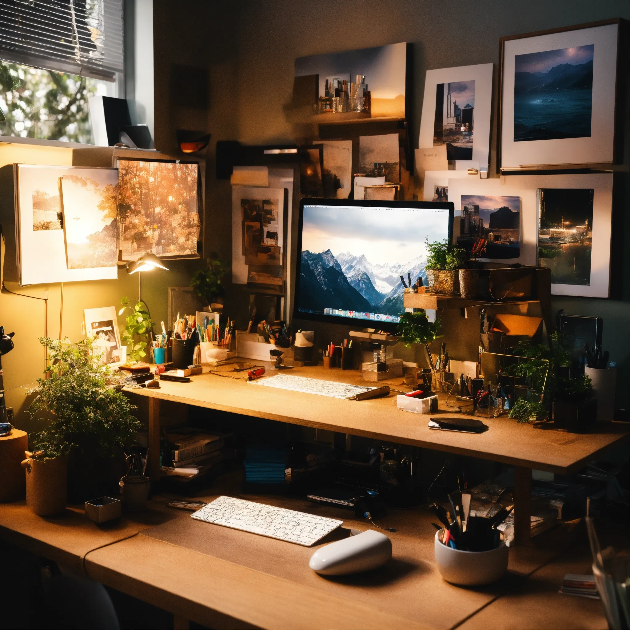 Modular wooden desk organizer with adjustable compartments